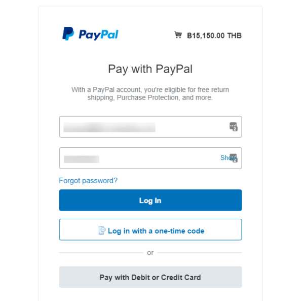 การชำระเงินแบบ PayPal Honeydew Florist